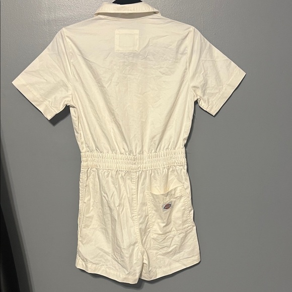 Dickies Cream Short-Sleeve Zip-Front Jumpsuit - Picture 4 of 4